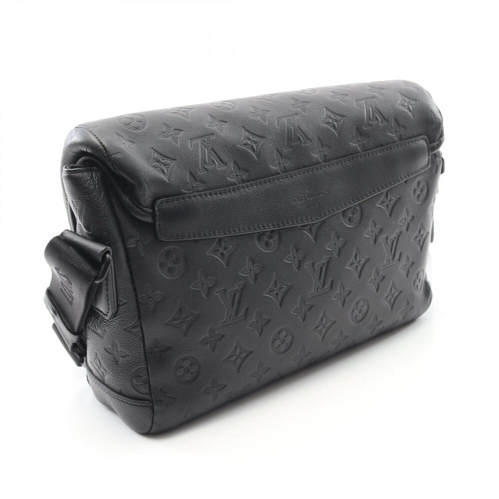 Louis Vuitton Messenger Voyage Shoulder Bag Leather Monogram Shadow Black - Picture 2 of 7